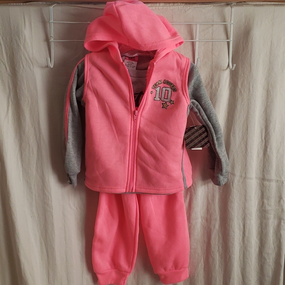 Girls three piece sweat suit